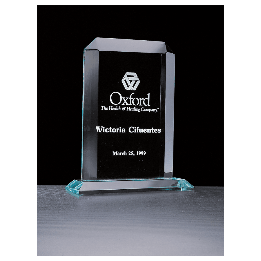JDS A5960 8" x 10" Summit Series Rectangular Acrylic Award