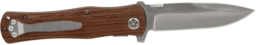 JDS GFT014 4 1/2" Wood Handle Knife