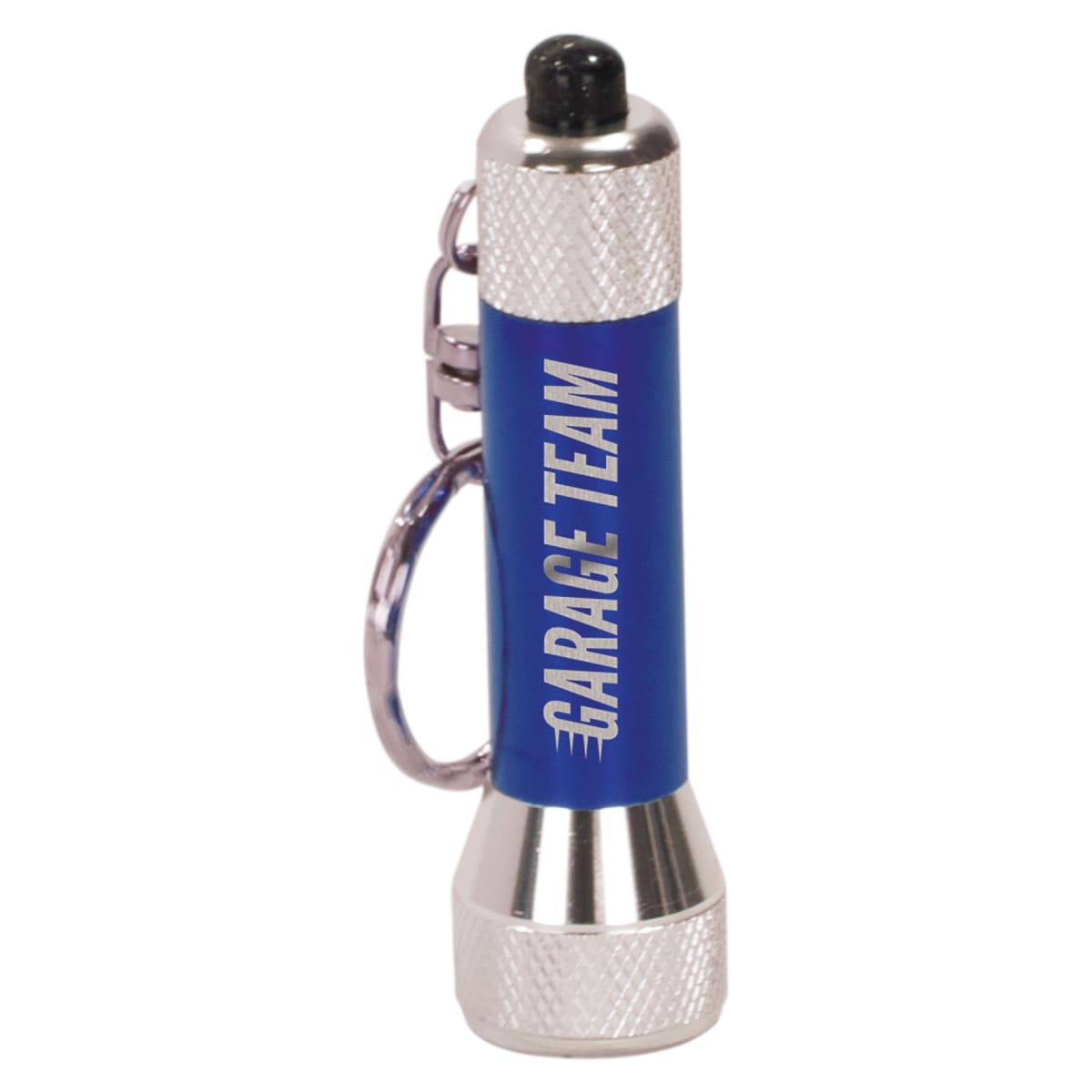 Custom Blue-5 LED Laserable Flashlight with Keychain (2 3/4