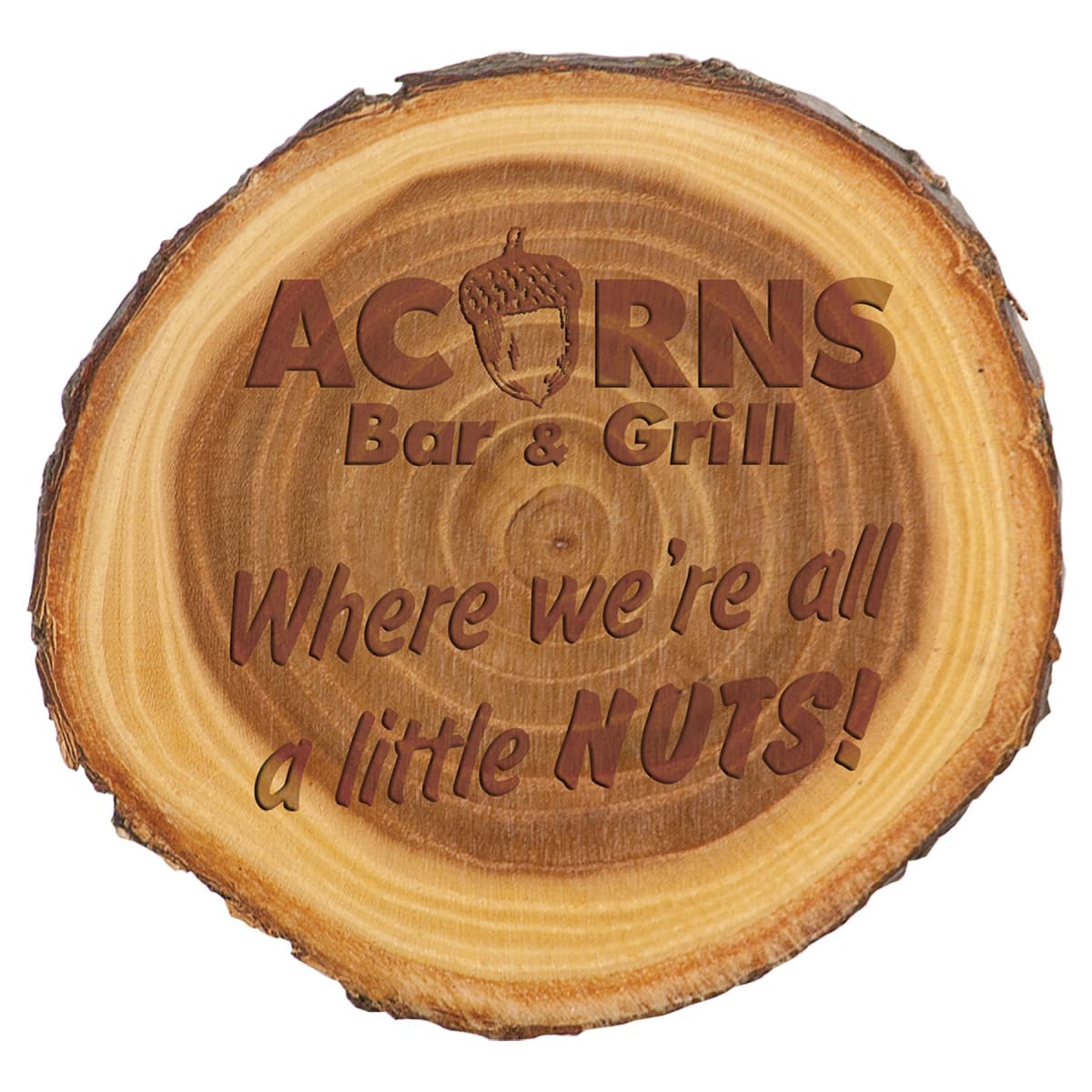 Custom Old West Log Elmwood Plaque (7