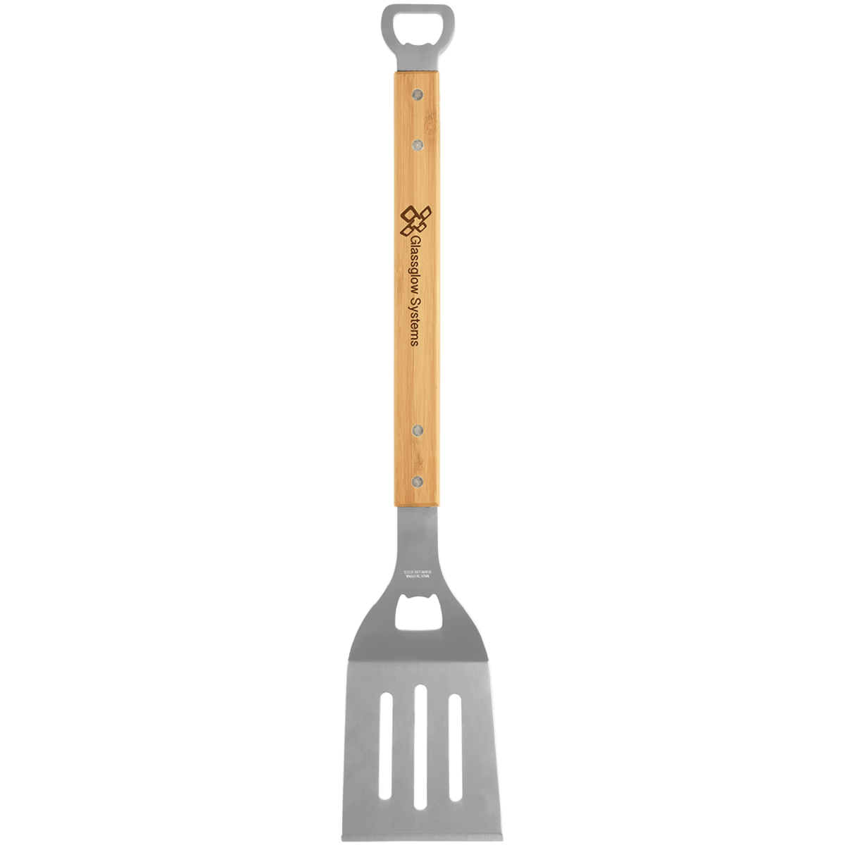 Custom Bamboo Barbeque Spatula with Bottle Opener (19 1/4