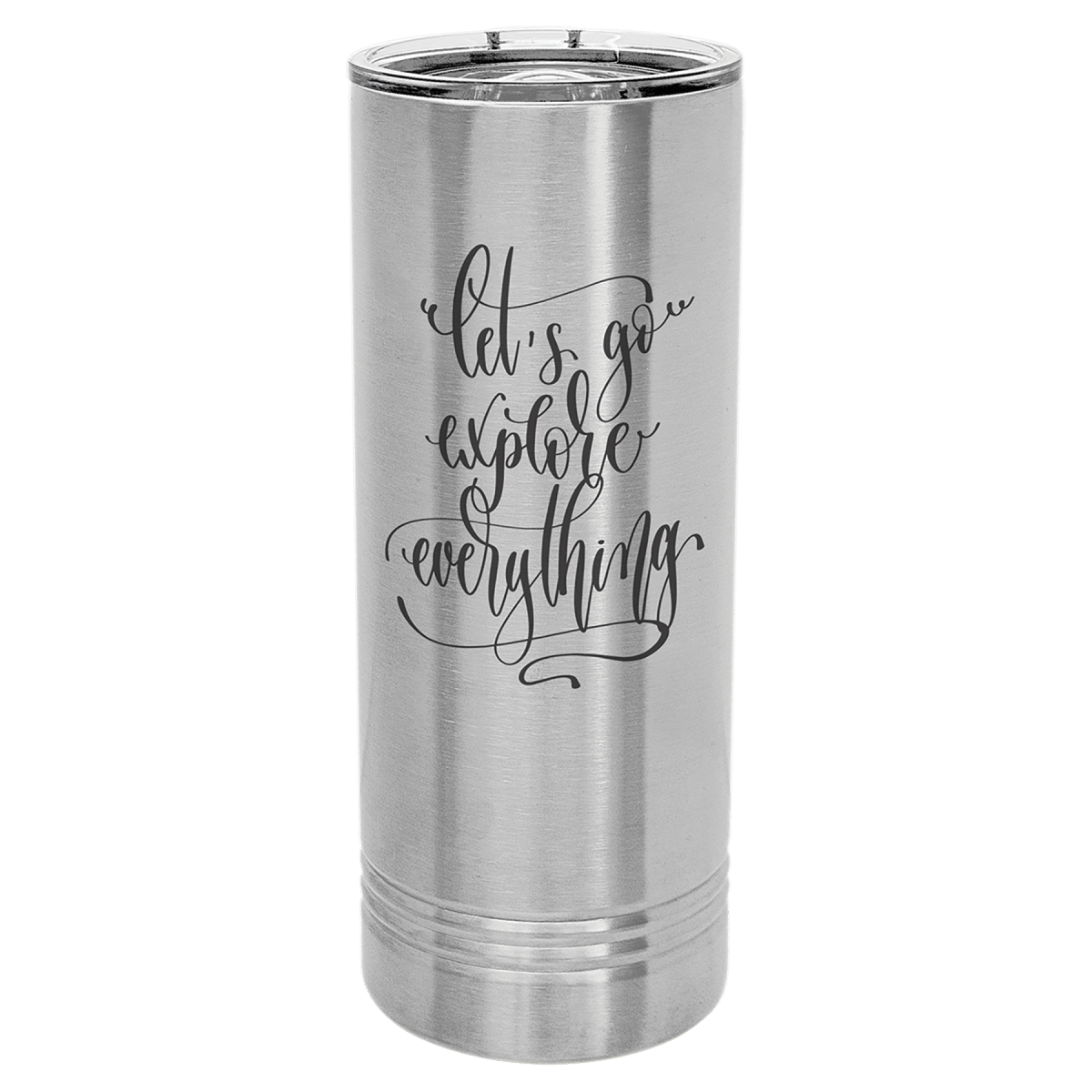 Polar Camel 22 oz. Skinny Tumbler with Slider Lid — Custom Engraved | UV Print Available — product photo