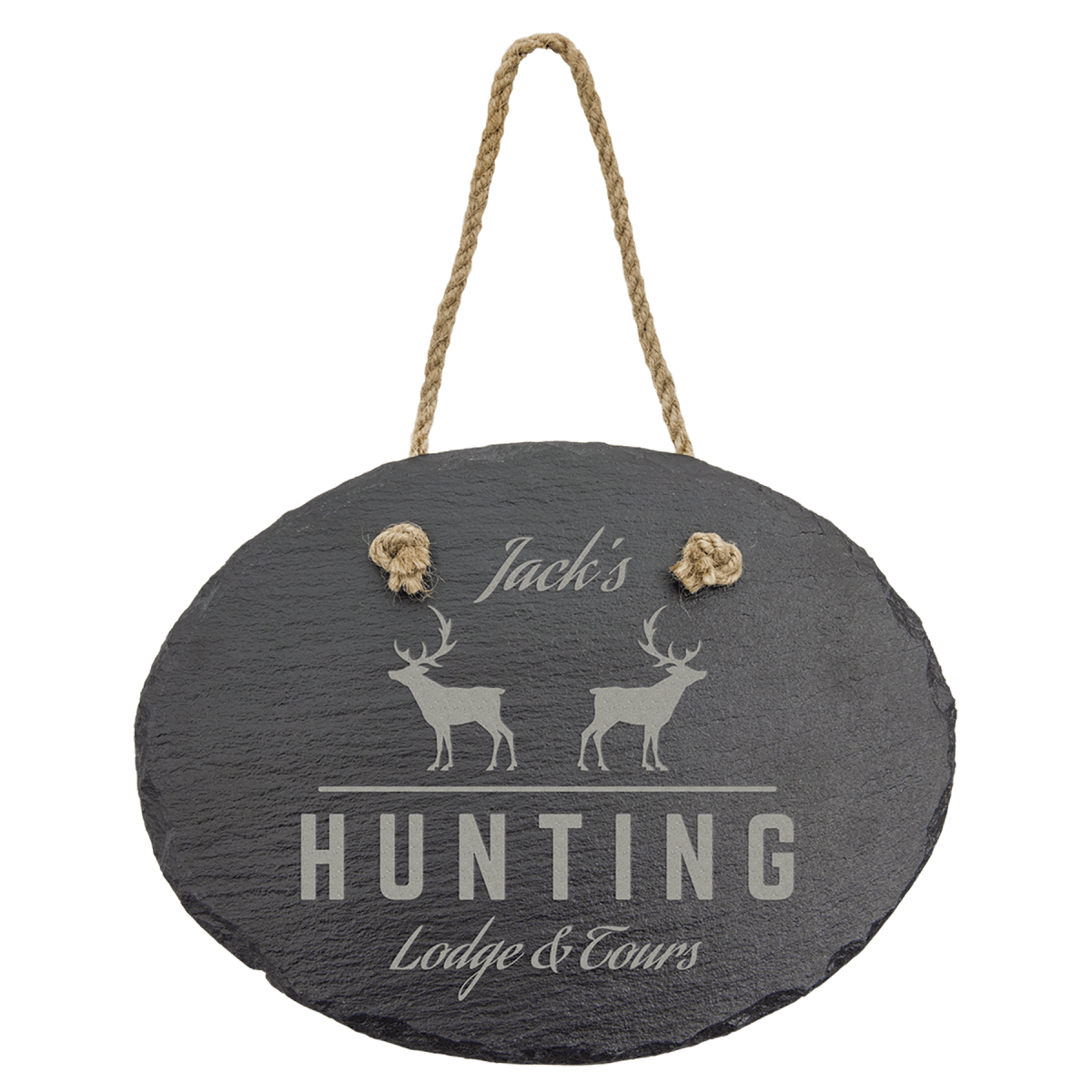 Custom Oval Slate Decor with Hanger String (7 3/4