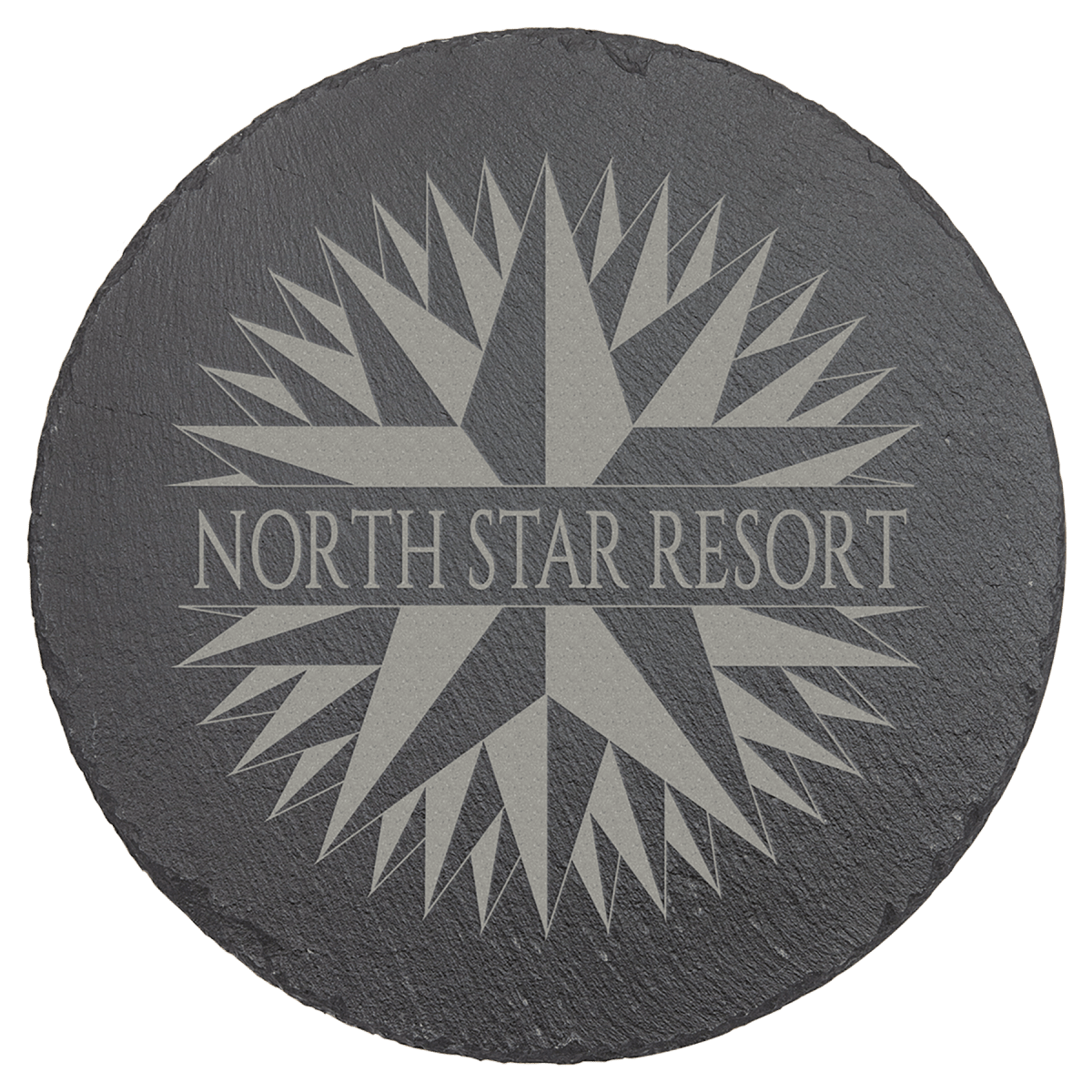 Custom Round Slate Decor with Foam Pads (9 3/4
