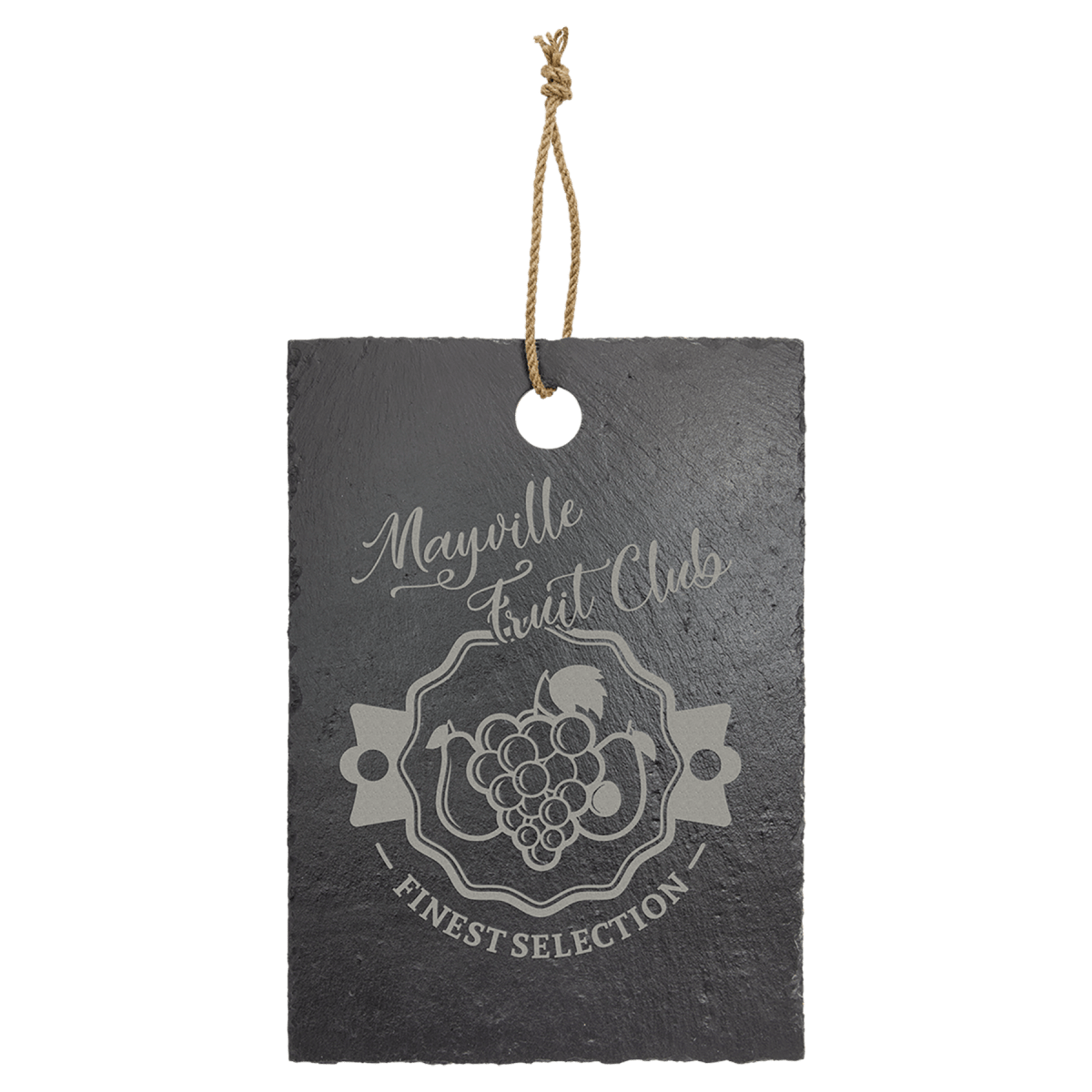 Custom Rectangle Slate Cutting Board with Hanger String (13 3/4
