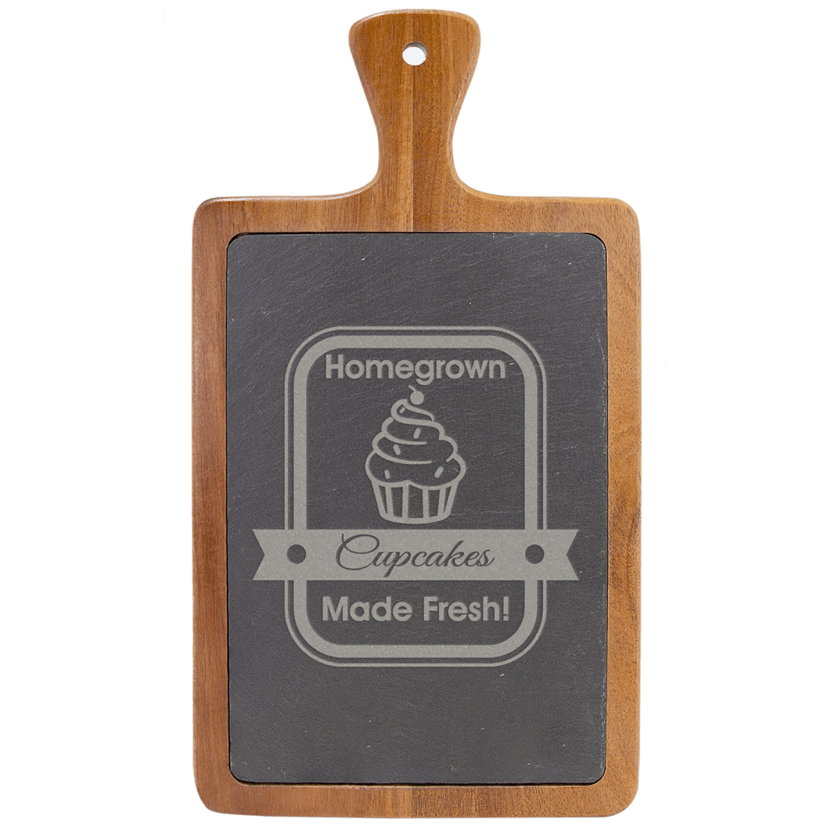 Custom Acacia Wood/Slate Cutting Board (13 1/4