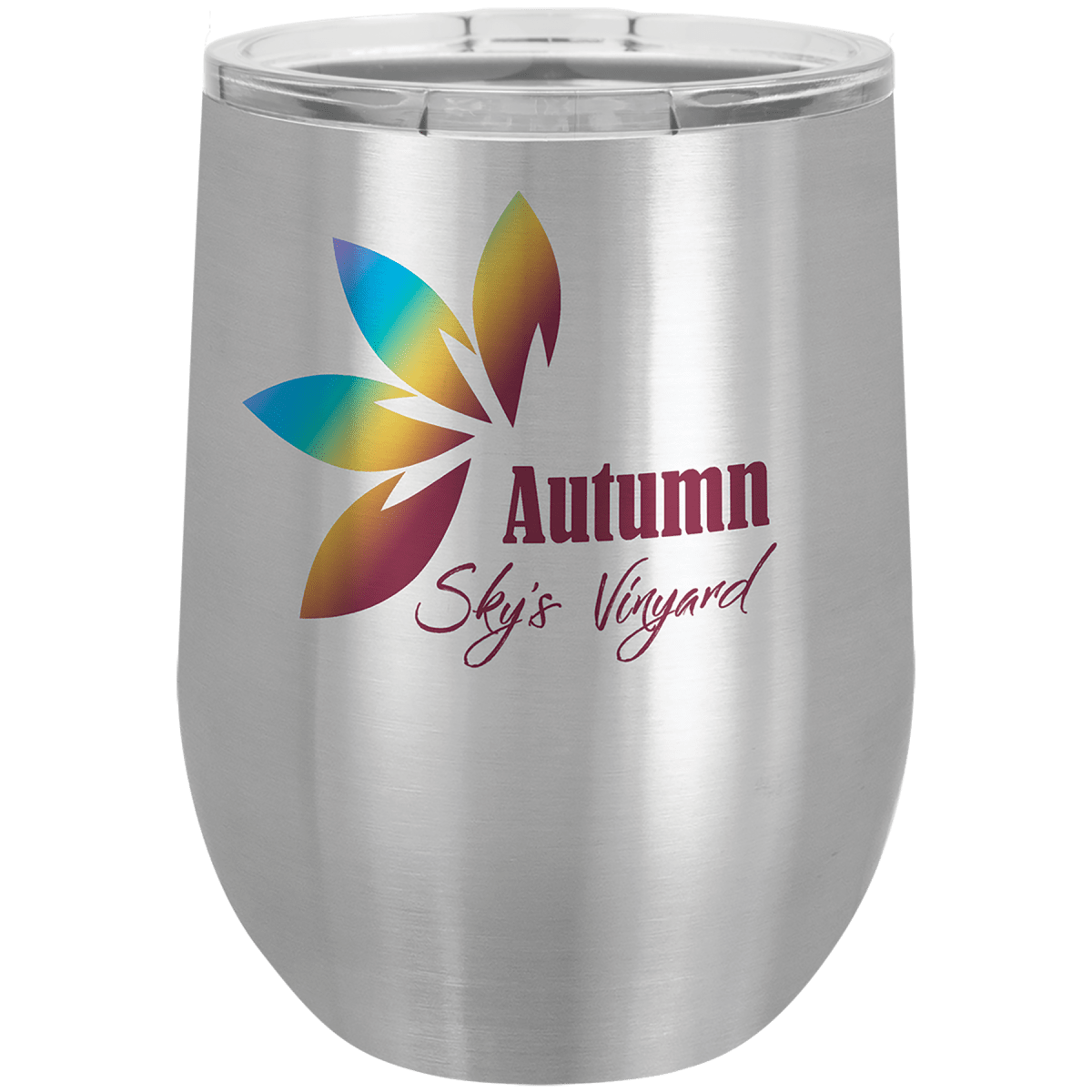 Custom Sublimatable Polar Camel Stemless Wine Tumbler with Lid (12 oz) — Engraved | UV Print Available — product photo