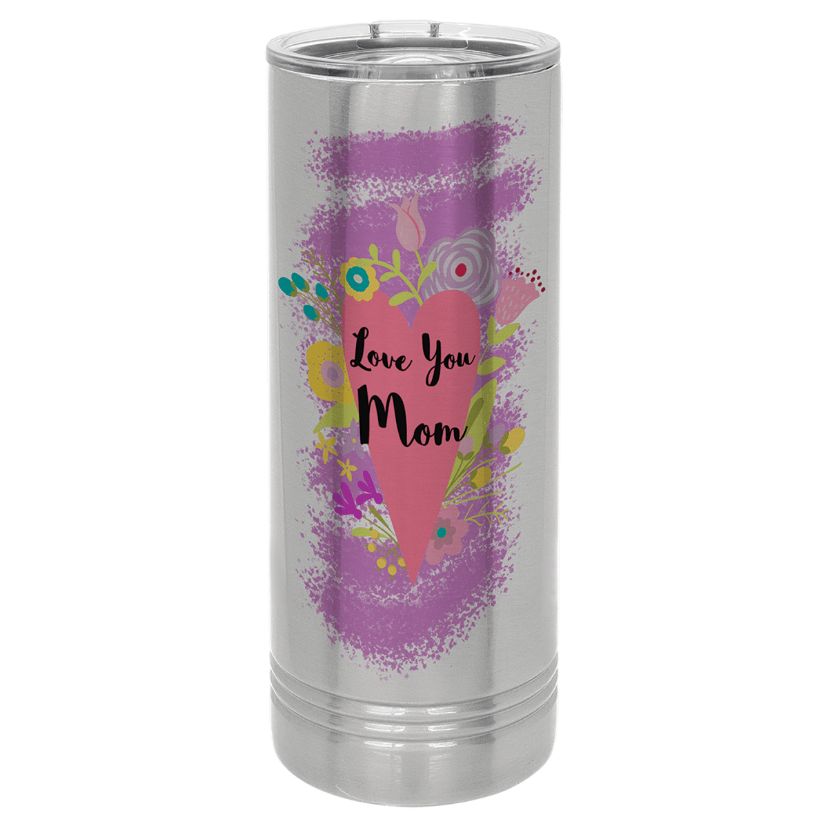 Polar Camel 22 oz. Sublimatable Skinny Tumbler with Slider Lid — Custom Engraved | UV Print Available — product photo