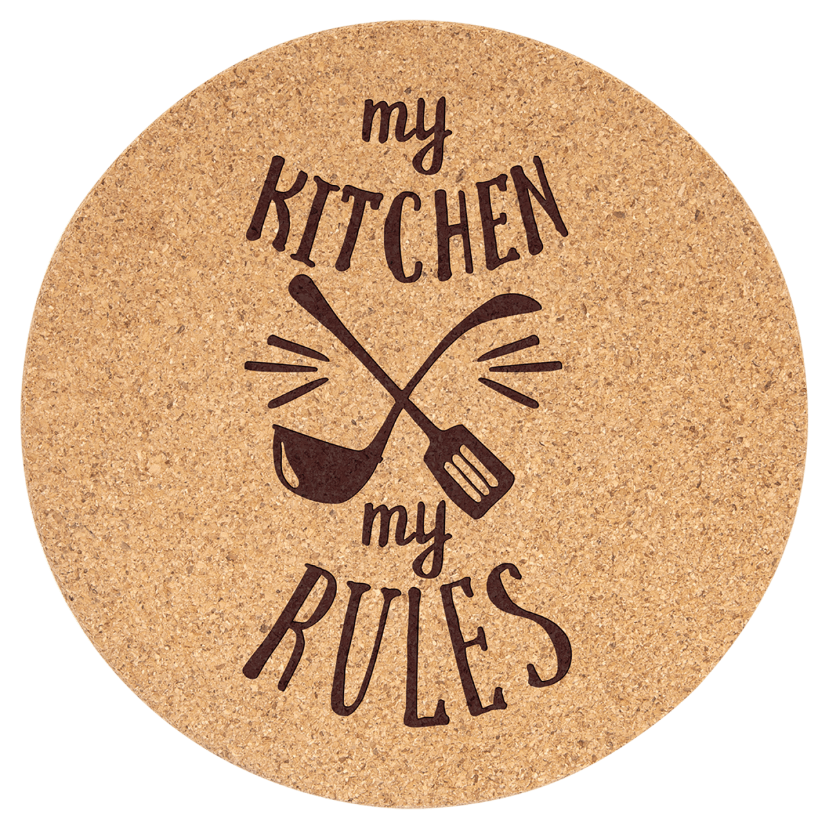 Custom Round Cork Trivet (7 1/2