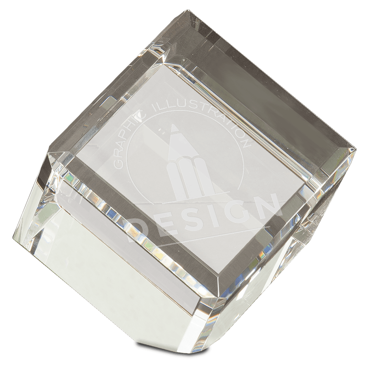Custom Crystal Cube (3 1/2