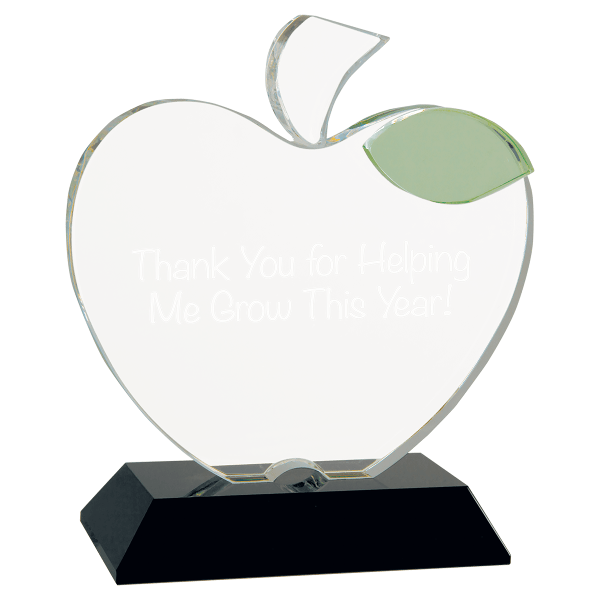 Custom Crystal Apple on Black Base (5 1/2