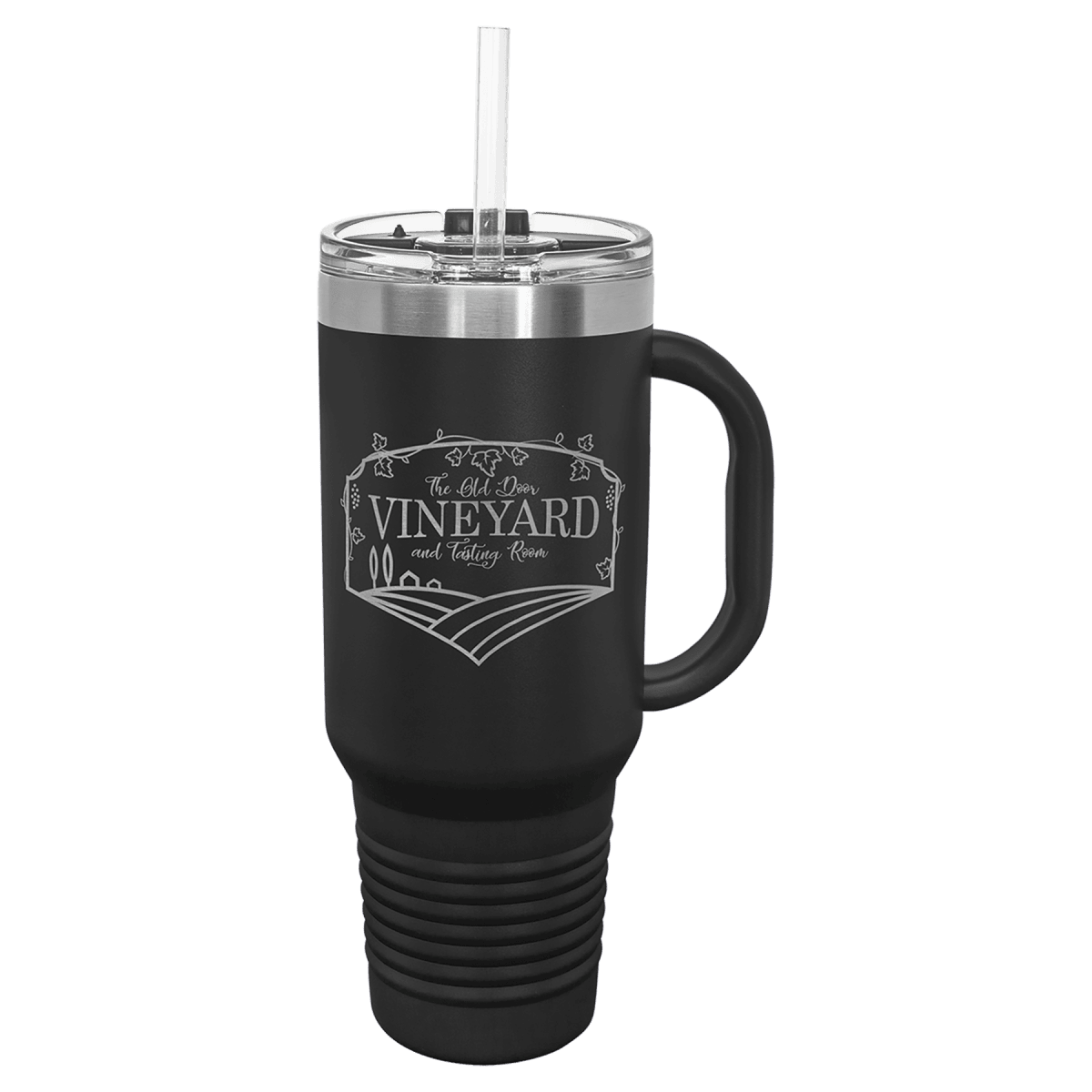 Polar Camel 40 oz. Travel Mug with Snap Lid & Straw — Custom Branded | Laser Engraved — product photo