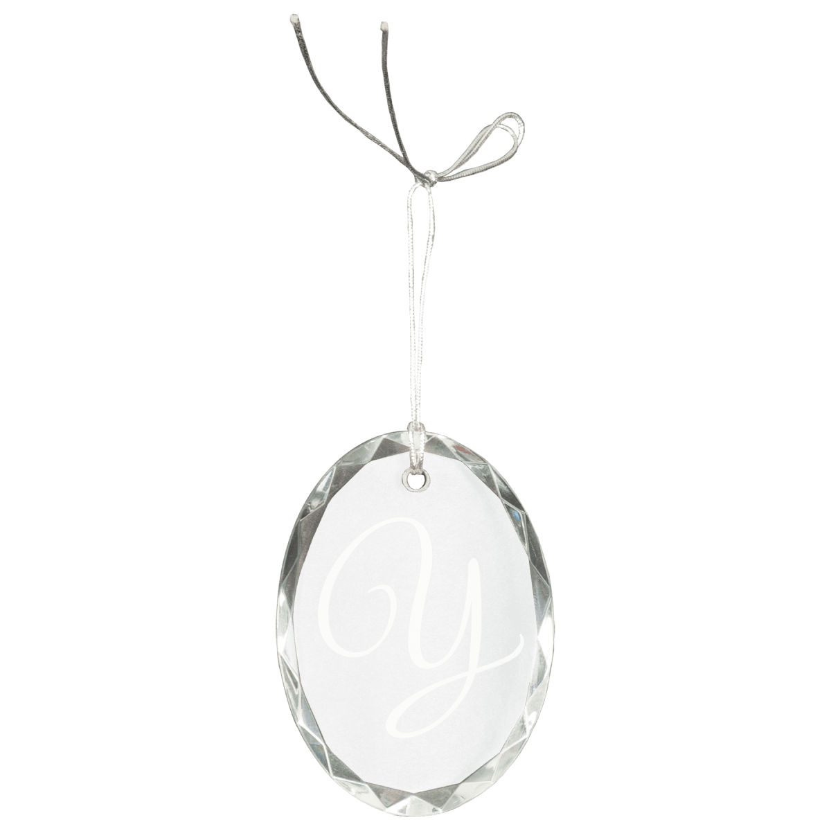 Custom Crystal Faceted Oval Ornament (3