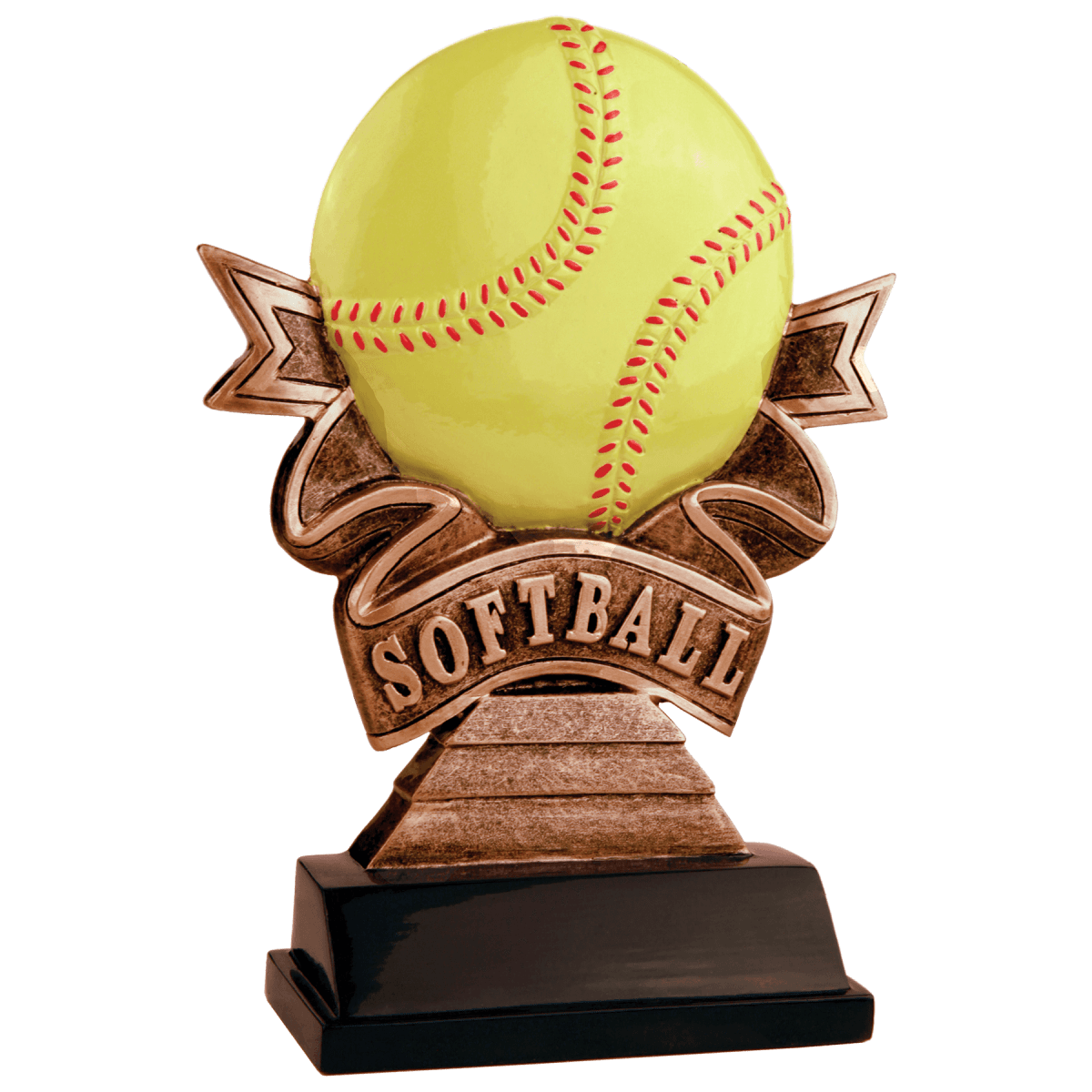Custom Softball Ribbon Resin (7