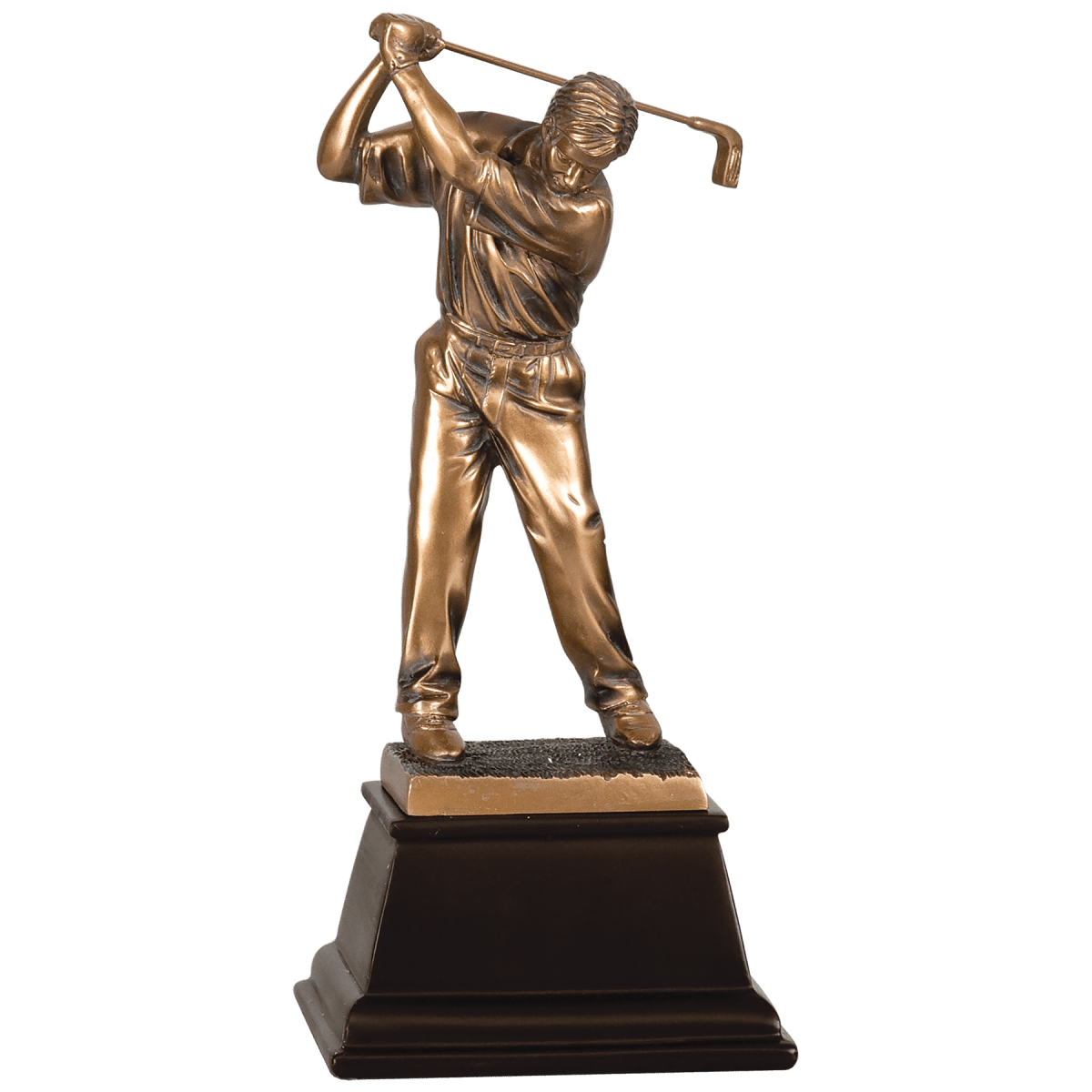 Custom Bronze Male Golf Resin Award (9 1/2