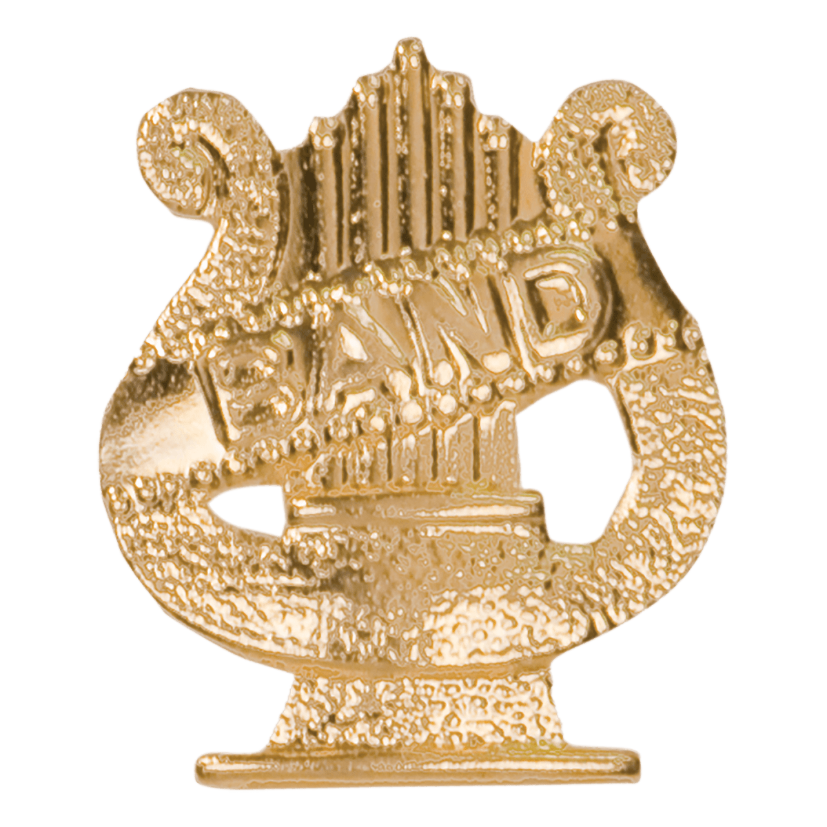 Gold Band Metal Chenille Insignia Pin — Custom Branded | Bright Gold Finish — product photo