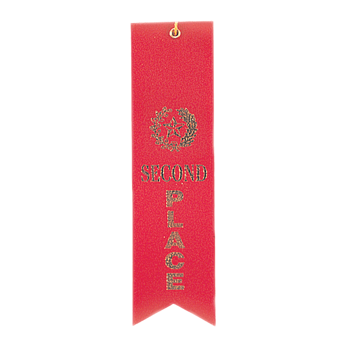 Red 2nd Place Carded Ribbon with String — Award Ribbon | Events & Ceremonies — product photo