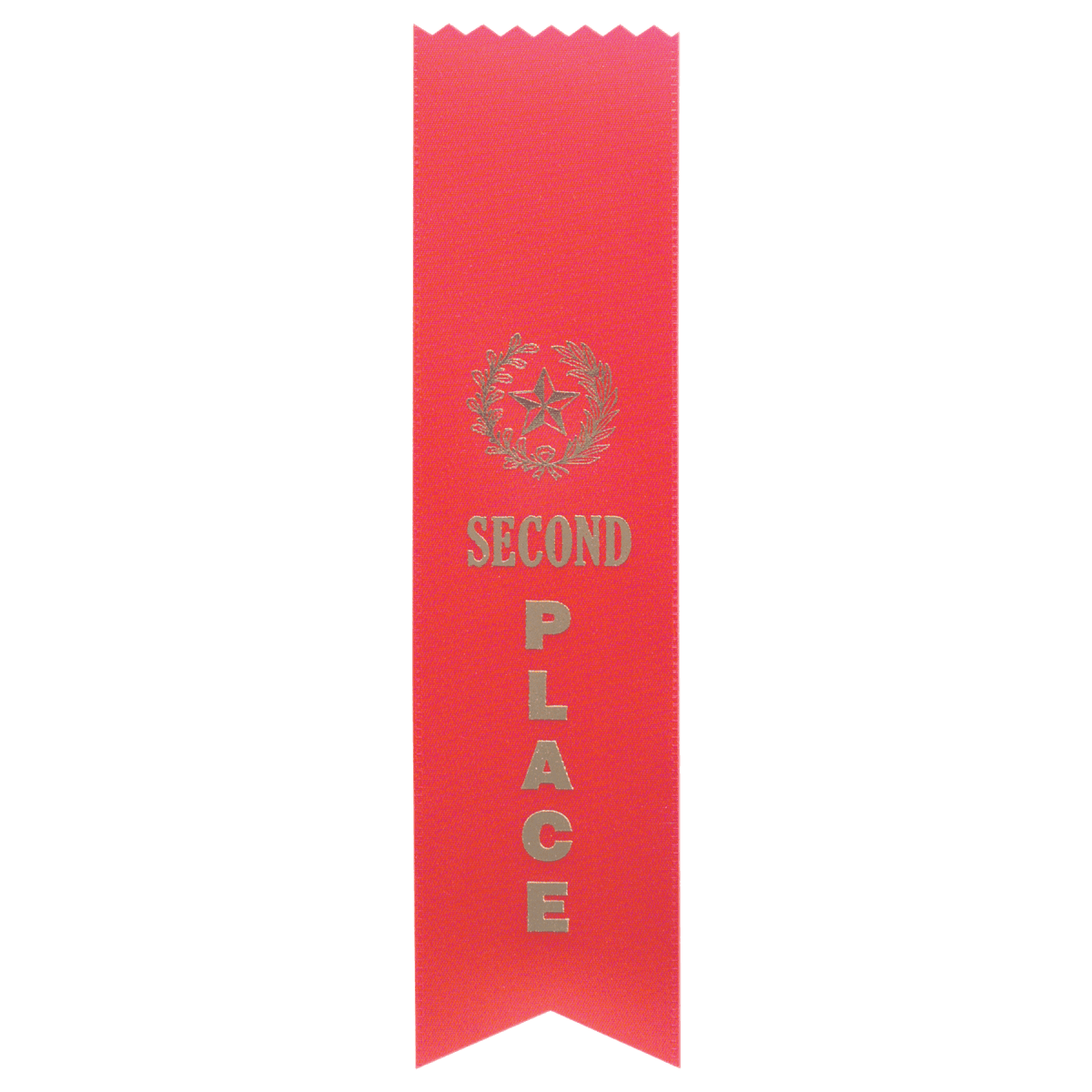 Red 2nd Place Pinked Top Ribbon — Award Ribbon | Events & Ceremonies — product photo