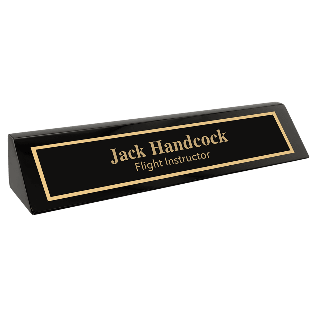Custom Black Piano Finish Desk Wedge (10 1/2
