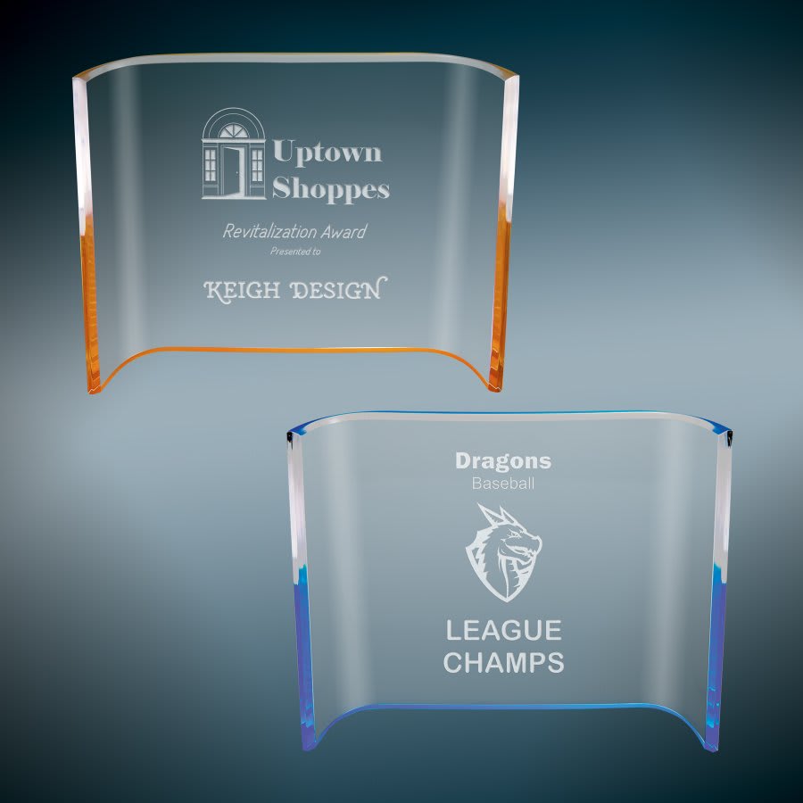 6" x 8" Colored Acrylic Crescent Sample Set