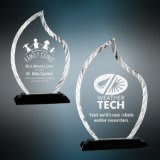 Flame Accent Glass on Black Base Sample Set