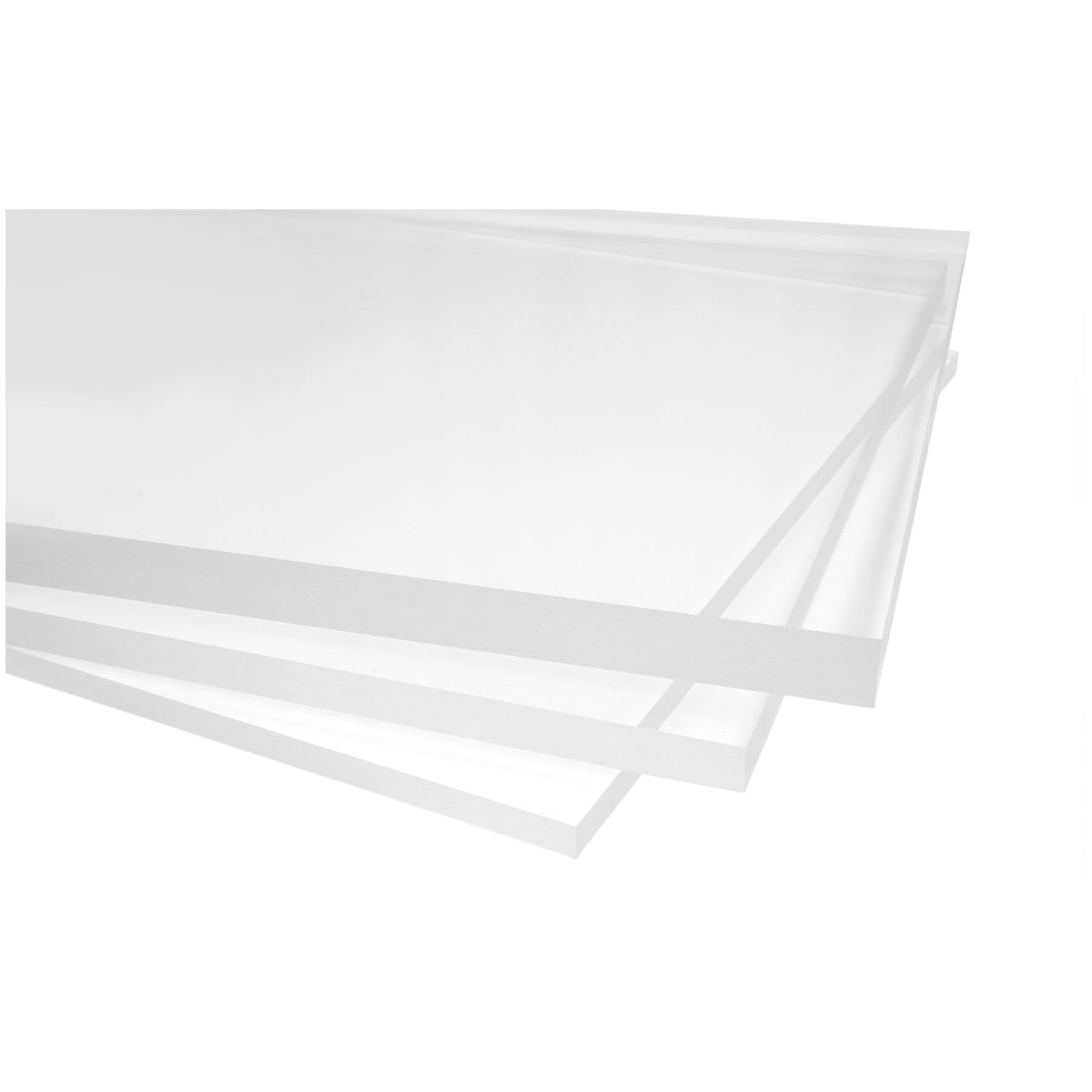 11 3/4" x 23 3/4" x 3/8" Clear Cast Acrylic Sheet Stock/Double Sided Masking