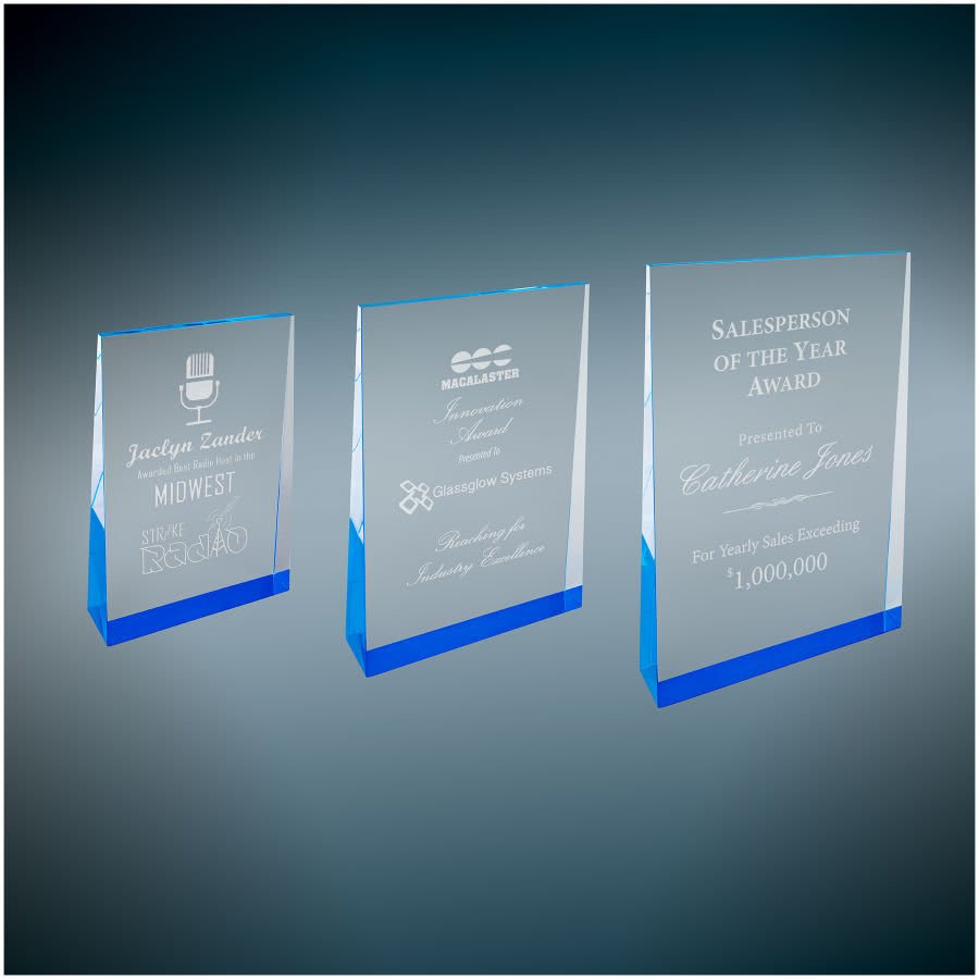 Blue Acrylic Wedge Sample Set