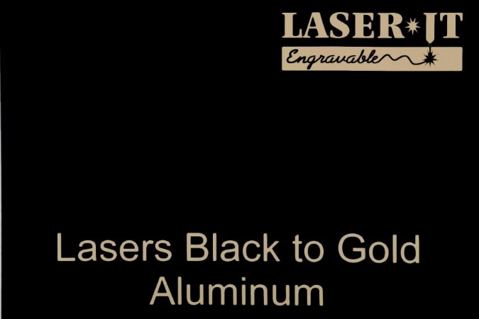 12" x 24" x .020" Black/Gold LaserIT Aluminum