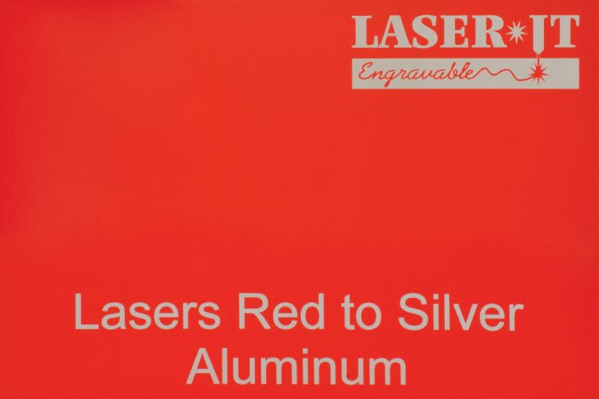 12" x 24" x .020" Red LaserIT Aluminum Gloss