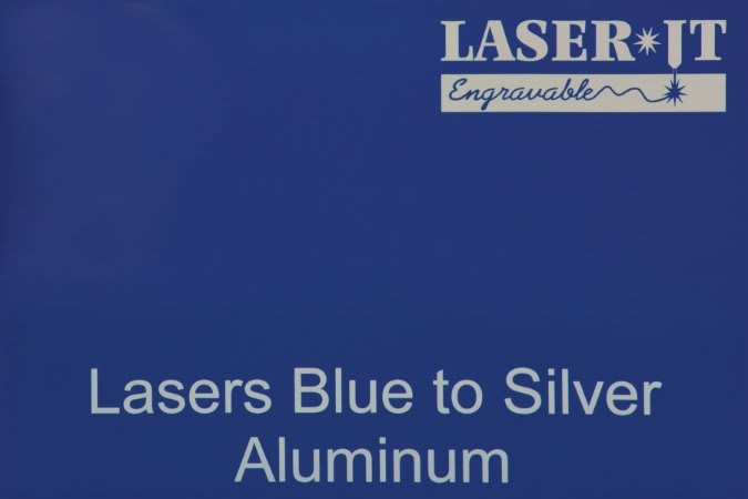 12" x 24" x .020" Blue LaserIT Aluminum Gloss