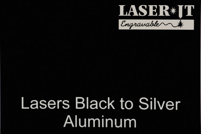 12" x 24" x .020" Black/Silver LaserIT Aluminum