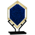Blue Infinity Double Diamond Acrylic with Metal Stand