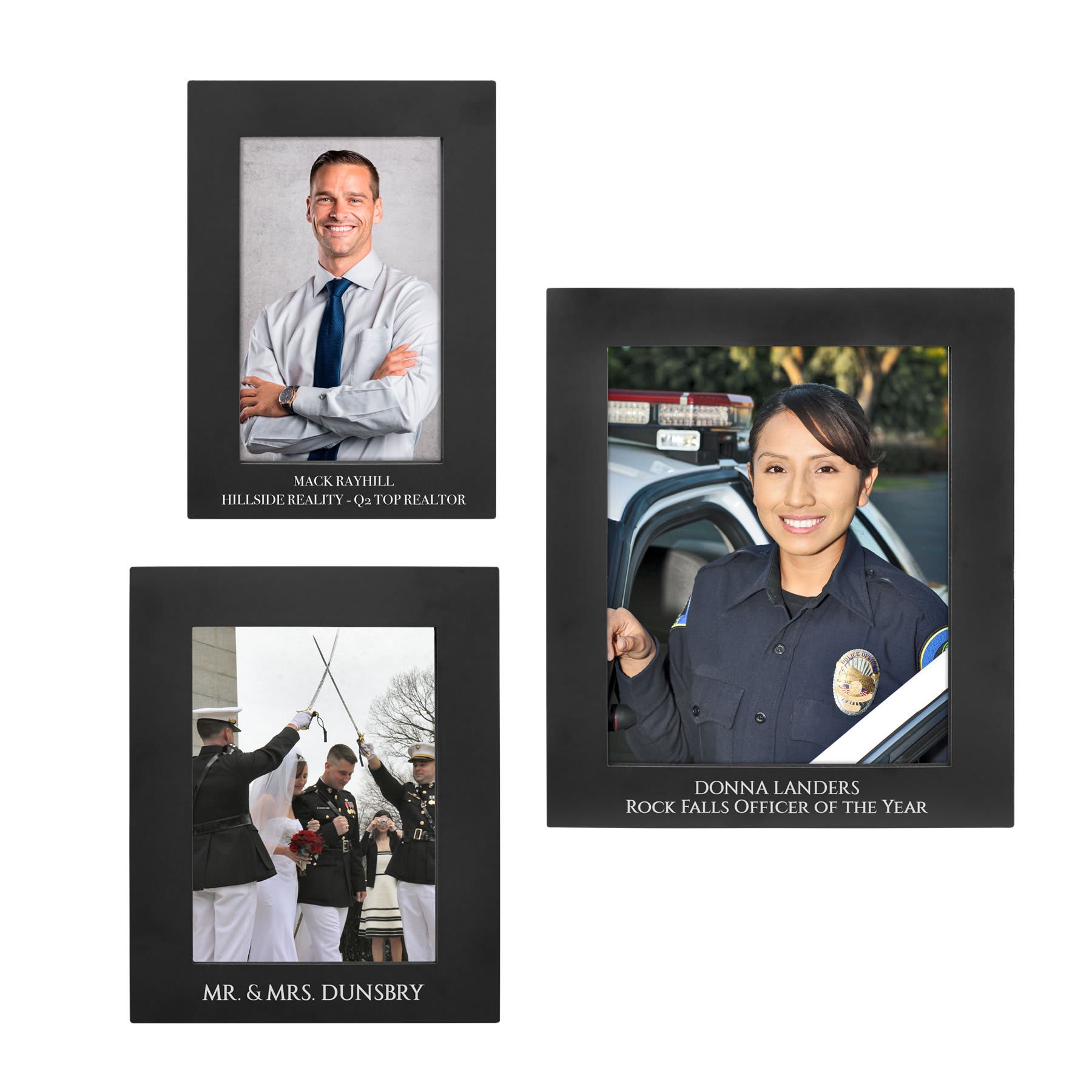 Black Aluminum Photo Frame Sample Set