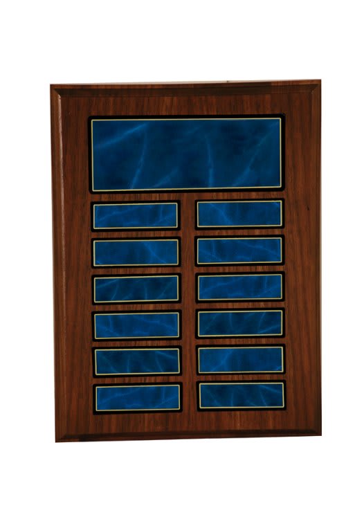 9" x 12" Recognition Pocket 12 Plate Perpetual Plaque
