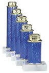 8 3/8" Blue Star Column with Base & Inst-Award Lid