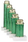 8 3/8" Green Star Column with Base & Inst-Award Lid