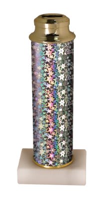 7 3/8" Silver Star Column with Base & Inst-Award Lid