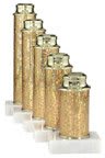 8 3/8" Gold Star Column with Base & Inst-Award Lid