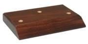 3 3/4" x 7 1/2" Cherry Finish 3 Hole Countersunk Slant Front Trophy Base