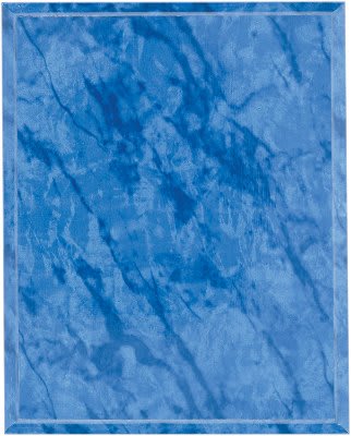 6" x 8" Bright Blue Marble Finish Plaque