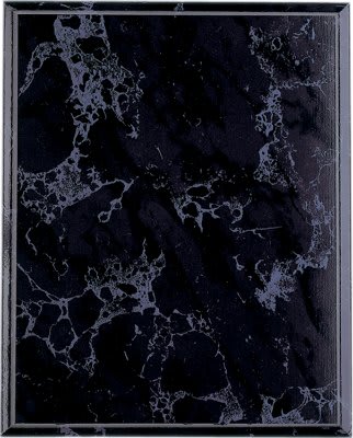 15" x 18" Black Marble Finish Plaque