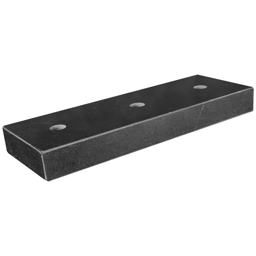2 1/2" x 7" 3-Hole Black Trophy Marble Lid