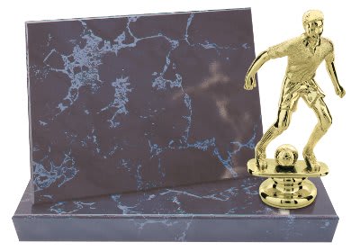 6 3/4" x 4 3/4" Black Marble Finish Standup Plaque