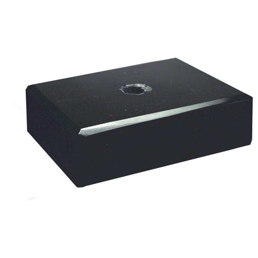 2" x 3" Black Centerhole Lid Only Trophy Marble (not countersunk)
