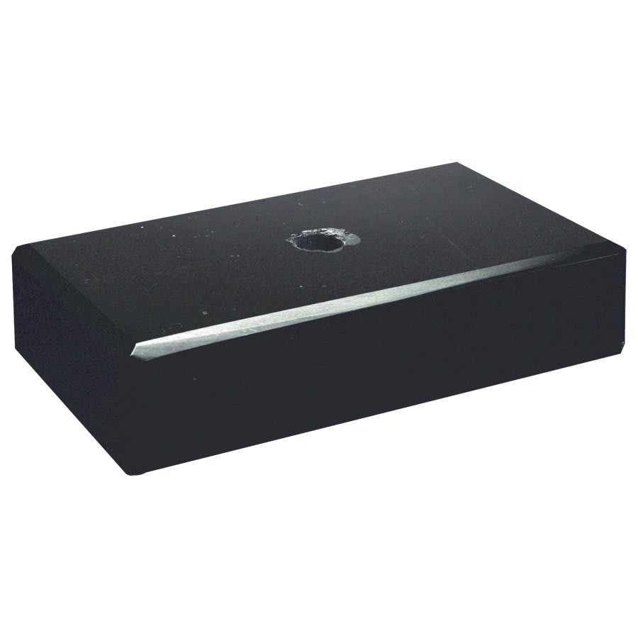 2" x 4" Black Centerhole Countersunk Trophy Marble