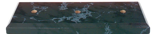 2 3/4" x 8" x 5/8" Black Marble Finish 2-Post Lid