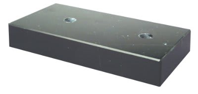 2 1/2" x 6" Black 2 Hole Countersunk Trophy Marble