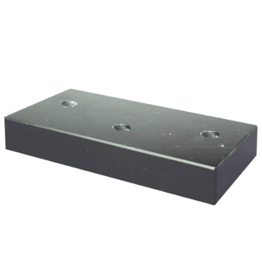 2 1/2" x 6" Black 3 Hole Countersunk Trophy Marble