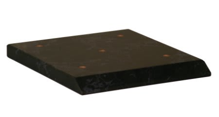 7 1/4" x 8 1/4" x 3/4" Black Marble Finish Slant Front 4-Post Base