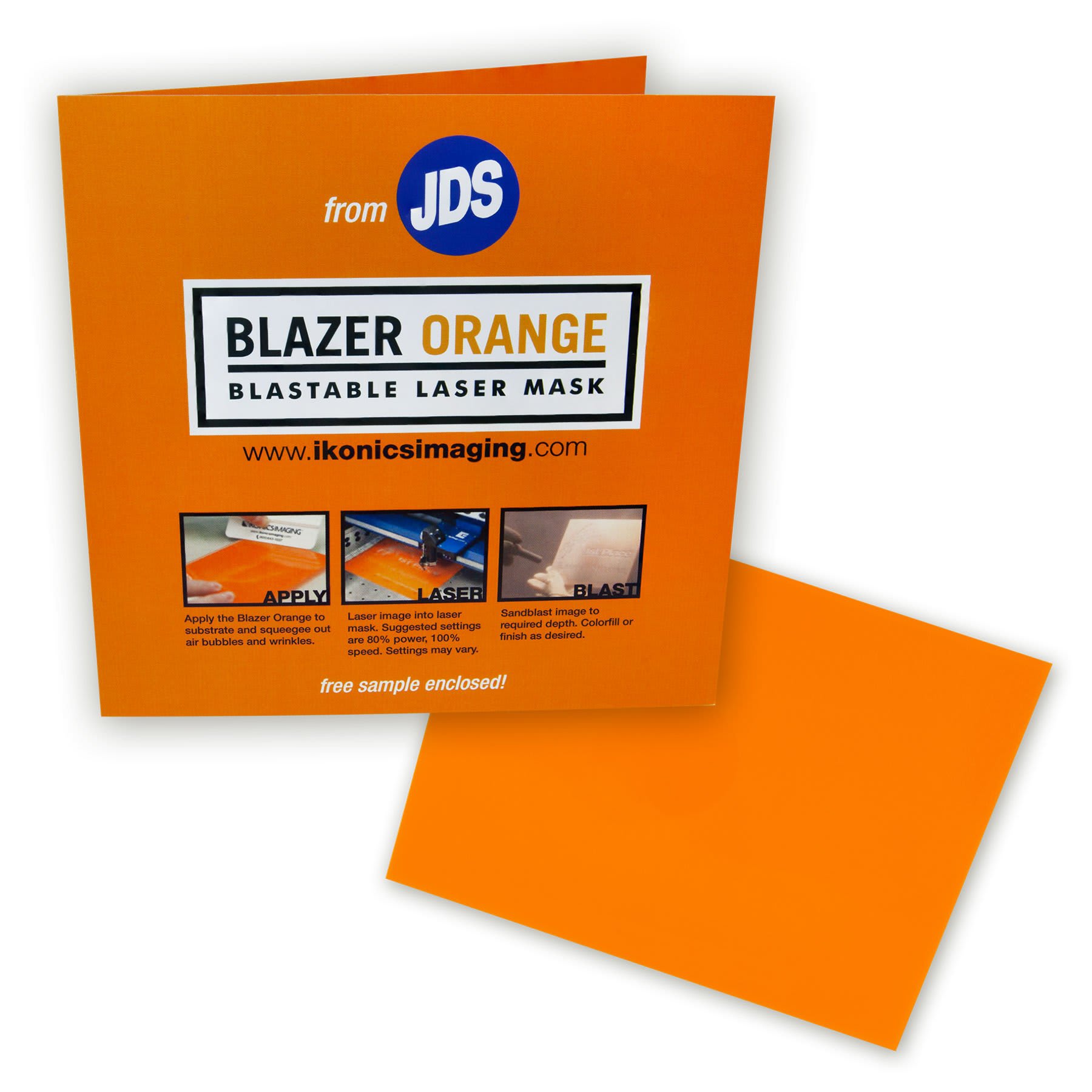 3 1/2" x 4 1/2" Blazer Orange Sample